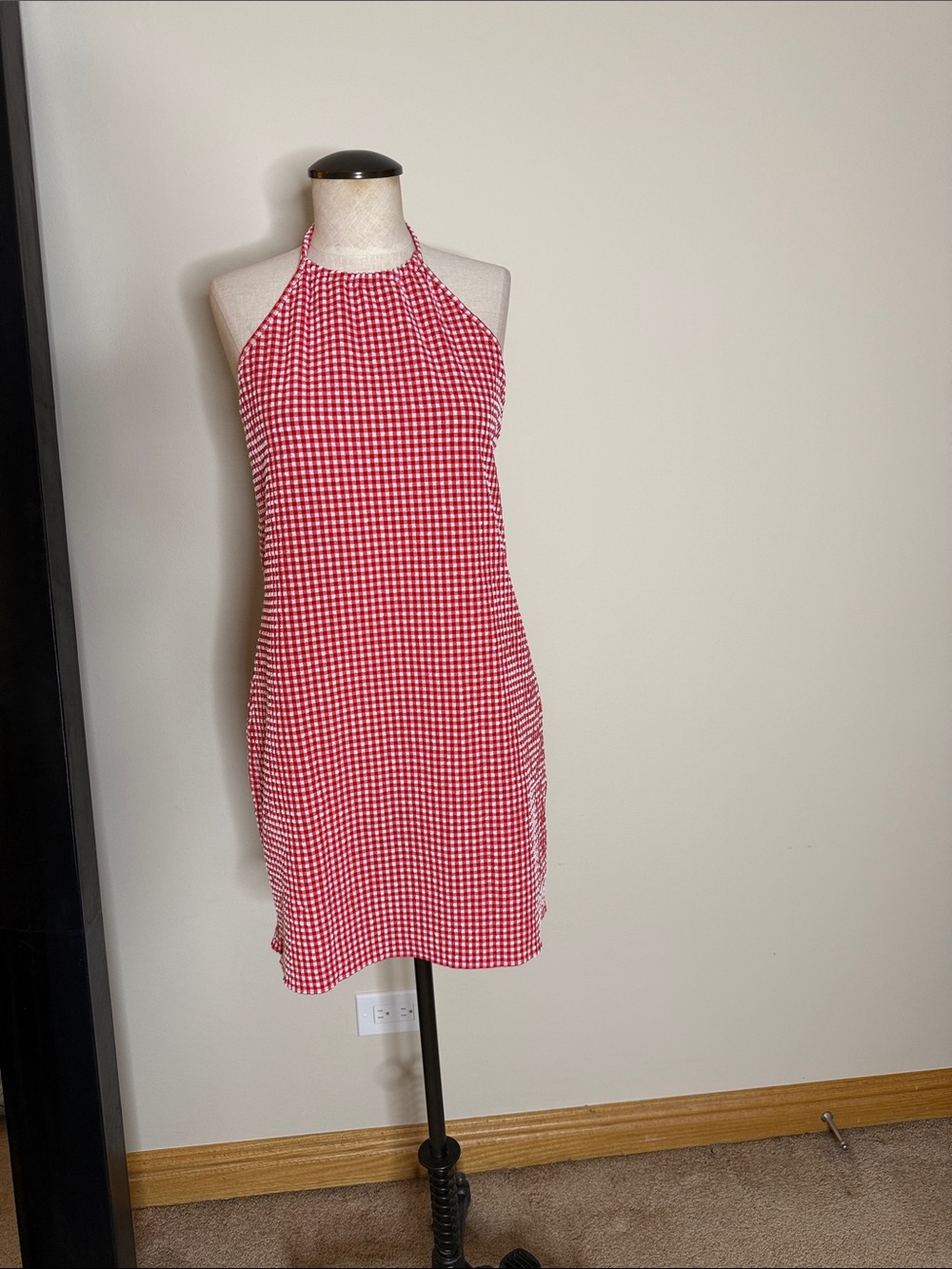 SALE • Hunza G 🧺 Red Gingham coverup dress